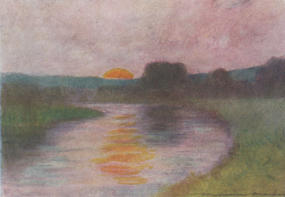 'Danesfield' by Mortimer Menpes. Buckinghamshire. SMALL 1906 old antique print